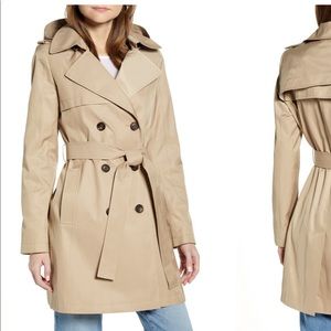 Halogen Hooded Trench Coat size X-Small